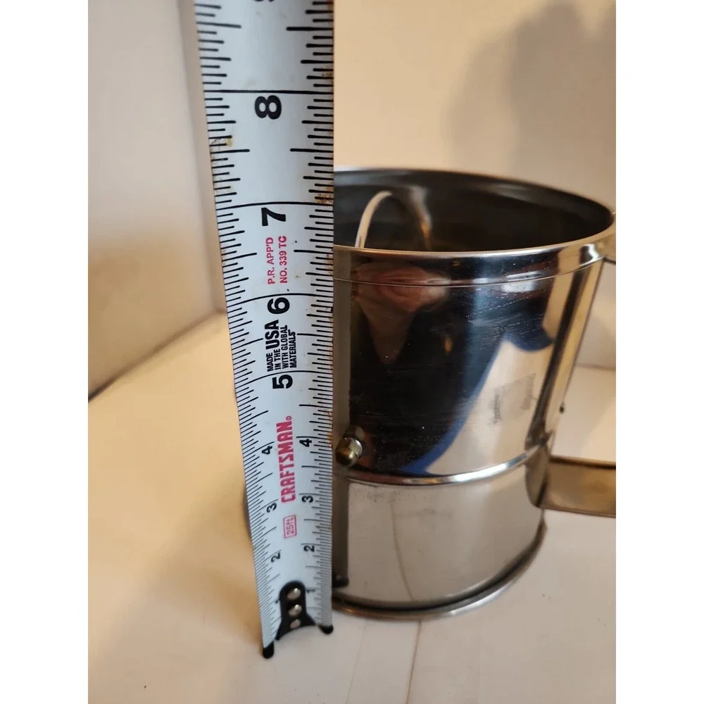 Vintage Stainless Steel Rotary Sifter Flour/Powdered‎ Sugar Baking